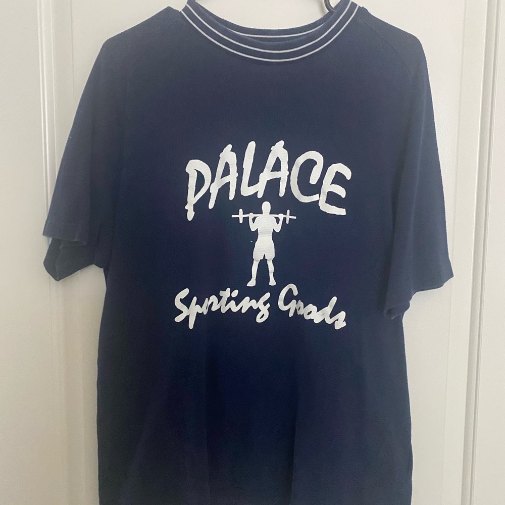 PALACE Blue and White Short Sleeve Tee